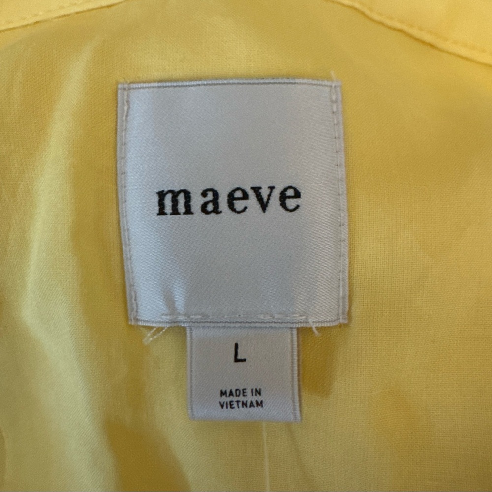 ANTHROPOLOGIE NWT $98 Maeve Solid Yellow True Wrap Ruffle Mini Skirt Size Large - Picture 4 of 8